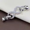 6 Collares de Aleación Incrustados con Diamantes con Cierres de Figura de Ocho, Cierres de Pulsera, Cuentas de Cristal para Manualidades, Accesorios de Perlas y Piedras Preciosas que No se Desvanecen