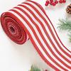 Decorações de Natal Mingguan Fita de Linho Xadrez Preto e Branco Laço DIY Fita Decorativa Decoração de Árvore de Natal