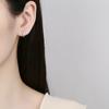 Aretes de ópalo de conejo de plata esterlina 925 para Mujer Nuevos aretes de conejo lindos estilo simple joyería de oreja de alta gama ins