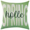 Funda de Almohada de Lino Serie de Plantas Verdes Nueva de Amazon Transfronteriza Funda de Almohada Decorativa Cuadrada para Coche Sofá Cojín
