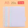 8 Hojas Separadores para Cuaderno de Hojas Sueltas Separadores de Página Separadores de Carpeta Papel Índice Plástico PP
