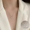 Colar de Coração de Amor Criativo e Doce Estilo Coreano para Mulheres, Corrente Elegante e da Moda com Pingente de Borla Ajustável Corrente de Clavícula