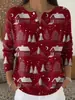 Sudadera de Punto con Cuello en V, Botones y Mangas Largas, Estilo Nuevo Transfronterizo, Otoño e Invierno, Suéter con Estampado de Moda Personalizado para Mujer