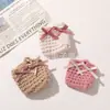 Bolsas de Crochê Feitas à Mão com Flores de Lã, Estilo Pastoral, Tranquilo e Fofo, Acessórios e Materiais para Roupas DIY e Vestir Bonecas