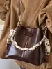 Bolso de Cubo Casual de Gran Capacidad 2025 Invierno Nuevo Estilo Coreano Bolso de Hombro Único Cruzado Bolso de Aspecto Caro Estilo Occidental para Mujer
