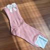 Calcetines de Algodón para Mujer de Tubo Medio con Lazo de Terciopelo con Forma de Oreja, Modelo Nuevo Importado de Dongdaemun, Corea, Colores Vivos