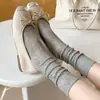 Calcetines Estilo Ballet para Mujer Primavera y Verano Medias Finas Calcetines de Felpa Miu con Lazo Algodón Transpirables de Malla Niñas