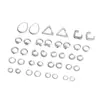 Brincos Geométricos de Aço Inoxidável Europeus e Americanos para Mulheres, Estilo Minimalista, Ear Cuffs de Luxo Versáteis da Moda, Atacado