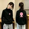 Nueva Capa Interior Otoño/Invierno para Niños Medianos y Grandes, Felpa Térmica, Estilo Coreano, Moderno, Dibujos Animados, Elegante, Manga Larga, Camiseta Base Casual para Niñas