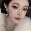 Nuevos Pendientes Populares de Doble Copo de Nieve con Circonita para Mujer, Pendientes de Otoño e Invierno, Lujo Ligero, Gama Alta, Únicos, Hermosos y Simples