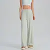 Pantalones de Yoga de Pierna Ancha con Cordón para Mujer 2026 Nuevos Pantalones Deportivos Rectos Sueltos para Correr al Aire Libre, Entrenamiento, Fitness y Sudoración