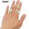 MPR106 Venda Quente Personalidade Olho de Diabo Concha Banhado a Ouro 18k Design Vazado Anel Diário Acessórios para Homens e Mulheres