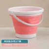 Cubo Plegable Grande para Hogar, Lavado de Autos, Pesca al Aire Libre, Viaje Portátil, Coche, Cubo de Plástico Portátil Multifuncional