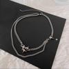 Collar apilable casual de alta gama con estrella y circonita de doble capa para mujer 2025 Nuevo de moda Dulce y fresco Sexys Imprescindible Cadena para la clavícula