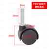 Ruedas de fábrica 1 pulgada 1.5 pulgadas 2 pulgadas ruedas de tornillo para muebles ruedas de plástico PP estante rueda universal móvil