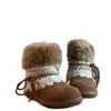 Botas de Nieve Peludas de Suela Gruesa para Mujer 2026 Nuevo Llegado de Invierno Acolchadas con Felpa Cálida Botines Cortos de Algodón Peludos Antideslizantes Zapatos de Algodón del Noreste