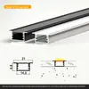 Perfil de Alumínio para Luminária Linear LED Luminária Linear Embutida Canaleta de Alumínio para Luz Tira de Luz Dura Canaleta de Alumínio Fonte de Luz Lateral