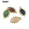 WT-P1975 Retro Clásico Forma de Ojo Borde de Circonita Piedra de Color Collar Pulsera Accesorios para Niña