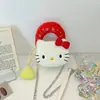 Bolso Bandolera Cruzado de Hombro de Gatita Roja de Dibujos Animados, Bolso Dulce y de Moda para Niña, Bolso de Mano con Cadena Lindo y Divertido