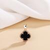 Pingente de Flor da Sorte de Ágata Prata S999 Simples Moderno High-End Corrente para Clavícula Prata Esterlina Nicho Colar Trevo de Quatro Folhas para Mulheres