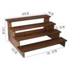 Estante con Forma de Escalera de Madera Maciza al por Mayor, Estante Ampliado para Almacenamiento de Pulseras, Estante de Exhibición para Cuentas Budistas y Joyería, Soporte de Exhibición para Pasadores