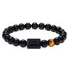 Popular Europeo y Americano Doce Constelaciones Moda Piedra Natural Brillante Cuentas de Piedra Ojo de Tigre Pulsera Elástica Pulsera de Cuentas Pulsera