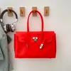Bolsa de Ombro de Gelatina de Alto Padrão Estilo Coreano, Fresca e Fashion, Simples e de Grande Capacidade, Bolsa de Mão Estilo Feminino
