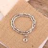 Pulsera Artesanal Estilo Nacional para Hombres y Mujeres Retro Todo-partido Pulsera Ajustable Elefante Pez Pequeño Doble Capa Correa Mori Accesorios