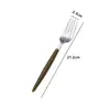 Conjunto de Talheres de Aço Inoxidável para Viagem, Garfo, Faca e Colher, Talheres Ocidentais com Cabo de Madeira Imitação Estilo Japonês, Faca e Garfo para Bife, Colher e Garfo de Sobremesa