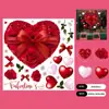 JD3331 Dia dos Namorados Qixi Balões de Rosa Vermelha Adesivo de Vidro Decoração de Coração Vitrine Porta de Vidro Adesivo de Janela