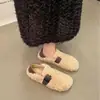 Zapatos de algodón sin cordones con forro polar para uso en exteriores, cálidos y acogedores, nuevo estilo de invierno 2026 para mujer, zapatos de lana de cordero con suela blanda para el posparto