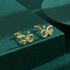 Pendientes Creativos de Plata S925 con Forma de Serpiente para Mujer Pendientes Agresivos de Circonita Joyería Regalo del Día Conmemorativo Pendientes de Plata de Ley