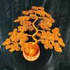 Adornos decorativos al por mayor, artesanías, decoraciones para el hogar, árbol de la fortuna, cuenco de alambre de aluminio tejido.