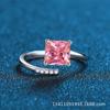 Moda Simple de Comercio Electrónico Transfronterizo Anillo de Plata de Ley S925 Circonio Nano Verde Circonio Rojo Anillo Ajustable Abierto para Mujer Joyería
