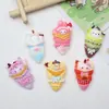 Dibujos Animados Cono Pequeño Pequeño Europeo Resina Accesorios DIY Pasador Funda de Teléfono Móvil Cuerda para el Cabello Agujero de Taza de Agua Accesorios de Joyería para Zapatos