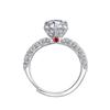 Anillo ajustable de imitación de diamantes Moussan para niñas, estilo europeo y americano, de Amazon, creativo y de moda.