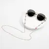 Cadena para Gafas Retro Bohemia Cadena Metálica con Cuentas de Colores Cadena para Gafas Multifuncional Simple Cadena para Mascarilla