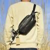 Nova moda masculina saco de couro cintura multi-funcional esportes cowhide bag casual moda mensageiro saco de cintura de grande capacidade