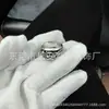 Anillo de flor de ratán viejo retro de cuervo, anillo de cruz de tumba, anillo de personalidad hip-hop punk, para parejas de hombres y mujeres, versátil