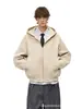 Jaqueta com Capuz de Cor Sólida em PU da Moda Estilo Americano, Novo Modelo Primavera e Outono 2026, Casaco Versátil Casual Workwear Solto para Casal