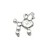 1 Nuevo Modelo de Aleación de Plata Antigua Serie Animal Perro Colgante Encanto Pulsera DIY Collar Llavero Accesorio de Joyería
