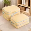 Caja de almacenamiento para chaquetas de plumas, edredón, ropa, bolsa de compresión para artículos varios, organizador de ropa de cama de algodón, aspiradora de gran capacidad a prueba de humedad
