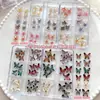 Accesorios de Arte para Uñas Mariposa Hielo-Transparente Nuevo Producto Transfronterizo Gradiente de Colores Mariposa Grande y Pequeña Uñas Portables Accesorios DIY Hechos a Mano