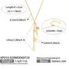 Collar de Clavícula Apilable Multicapa con Colgante Cuadrado de Curva Ondulada Acero Inoxidable 316L Chapado en Oro de 18k Atractivo y Delicado para Mujeres