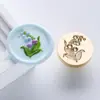 Novo produto série de reconhecimento de flores selo de pintura a fogo vegetal em relevo cabeça de selo de selo latão selo para diário flor de lírio flor de cerejeira