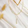 Collar con Colgante de Estrella Europea y Americana Cadena Sencilla Dulce de Moda Estrella de Cinco Puntas Lisa para Clavícula para Mujer