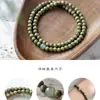 Pulseira de Contas de Buda de Sândalo Verde Antigo Pingbu Qingyun Hotan Qingyu Antiga Simples 4mm Pulseira de Sândalo Mulheres Artísticas