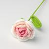 Rosa de lana tejida a mano terminada regalo de San Valentín regalo boda ramo de flores falsas