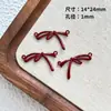 Colgante de Lazo Rojo Ankora de Aleación Pintada en Spray Casual Colgante Accesorios para Joyería de Pulsera Collar DIY