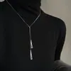 Collar de Tirar Ajustable Geométrico Triangular para Mujer Diseño de Nicho Cadena Larga para Suéter con Borla Estilo Largo Popular Elegante Sencillo